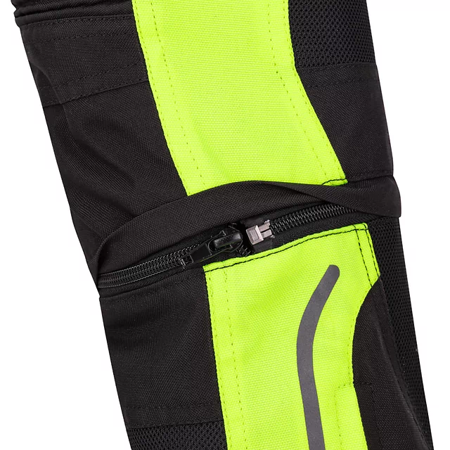 Dětské rostoucí moto kalhoty W-TEC Pinapoco - černá-fluo