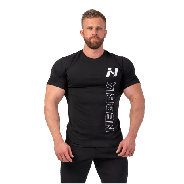 Pánské tričko Nebbia Vertical Logo 293 - White