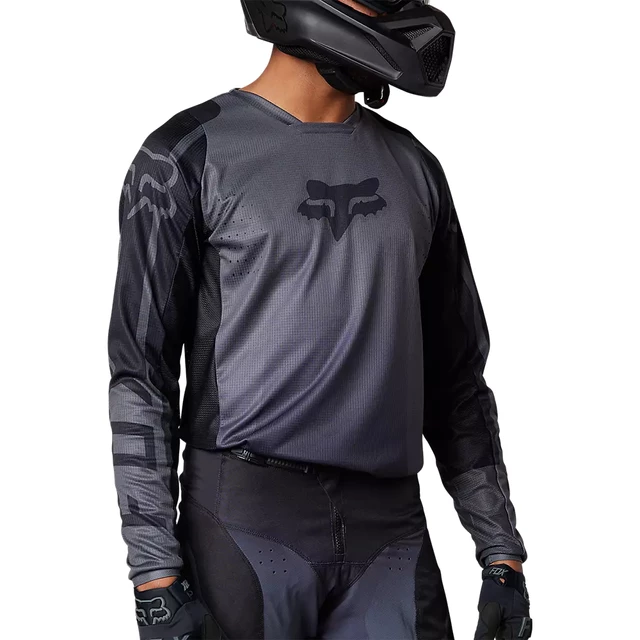 Motocross Jersey FOX 180 Leed Jersey - Black Dark Shadow