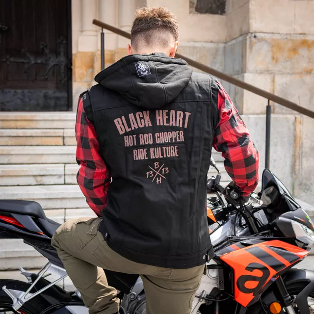 Motorcycle Jacket W-TEC Black Heart Radikaal - Red-Black