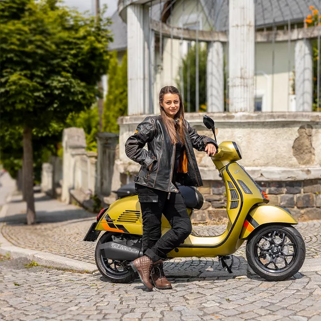 Dámské moto jeansy W-TEC Komehana - černá
