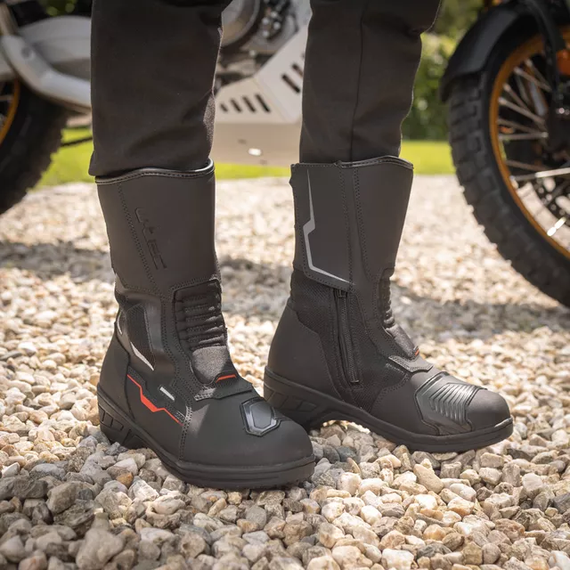 Dámské moto boty W-TEC Moanna - černo-červená