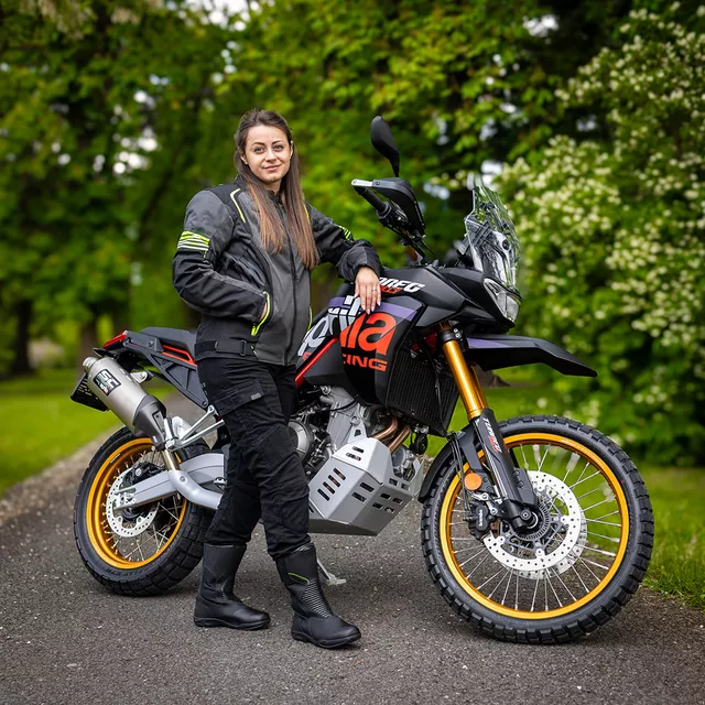Dámská letní moto bunda W-TEC Jelsa - šedá-fluo