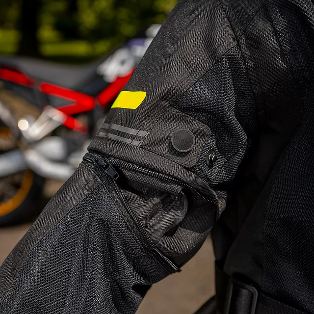 Dětská rostoucí moto bunda W-TEC Pinapoco - černá-fluo