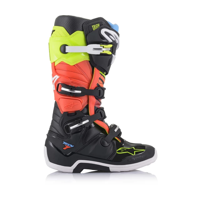 Moto boty Alpinestars Tech 7 černá/žlutá fluo/červená fluo - černá/žlutá fluo/červená fluo