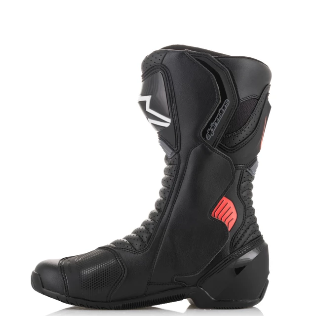 Moto boty Alpinestars S-MX 6 černá/šedá/červená fluo