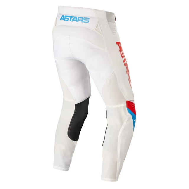 Motocross Pants Alpinestars Techstar Quadro White/Neon Blue/Red 2022