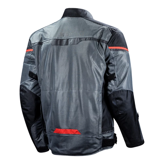 Men’s Motorcycle Jacket LS2 Riva Black Dark Grey Red - Black/Dark Grey/Red