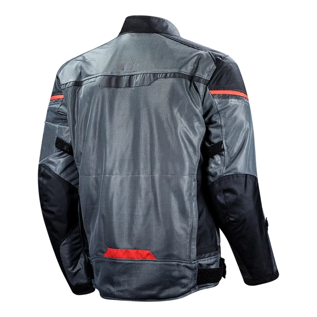 Pánská moto bunda LS2 Riva Black Dark Grey Red