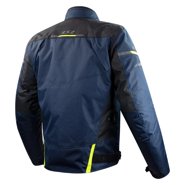 Pánska moto bunda LS2 Endurance Blue Black H-V Yellow - modrá/čierna/fluo žlutá