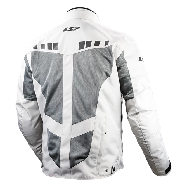 Men s Motorcycle Jacket LS2 Predator Light Grey