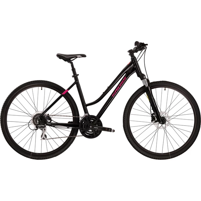 Dámsky crossový bicykel Kross Evado 4.0 28" - model 2023 - černá/malina - černá/malina
