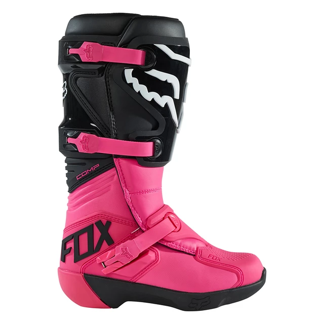 Dámske motokrosové topánky FOX Comp Buckle Black Pink MX23