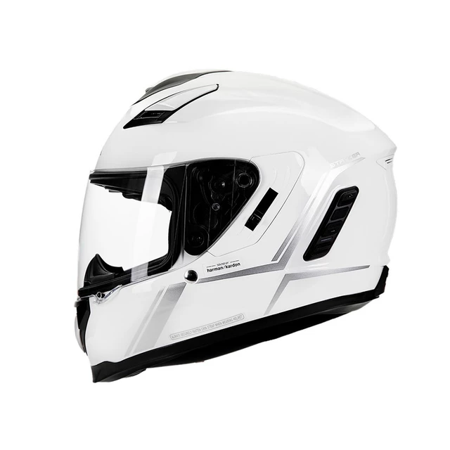 Moto prilba SENA Stryker s integrovaným Mesh headsetom Shine White