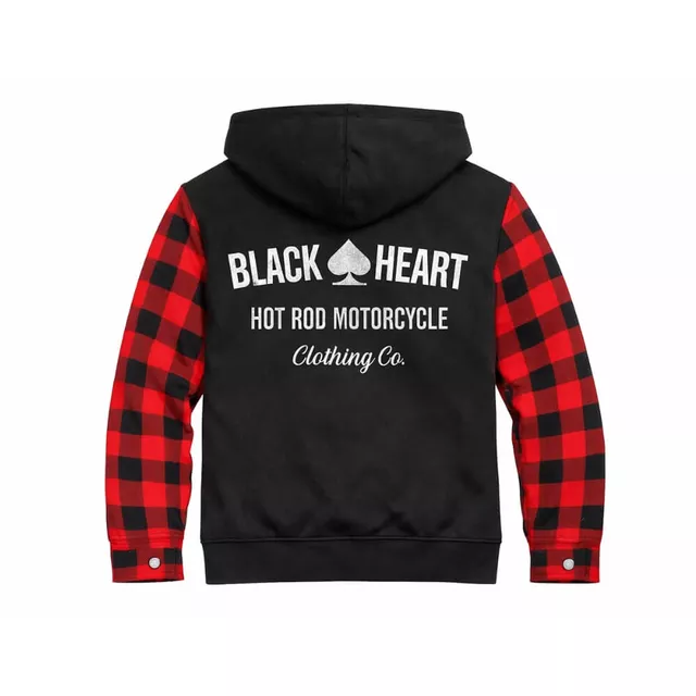 Moto mikina W-TEC Black Heart Ramforge - červeno-černá