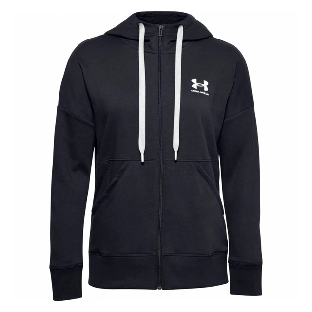 Women’s Hoodie Under Armour Rival Fleece FZ - Steel Medium Heather - Black