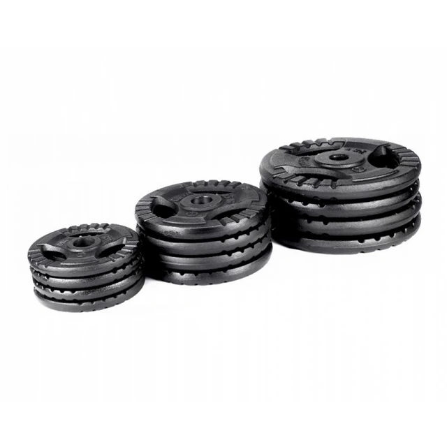 Jednoruční nakládací činkový set KAWMET 2x10 kg - 2.jakost