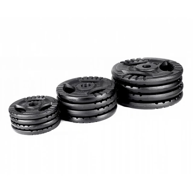 Jednoruční nakládací činkový set KAWMET 2x15 kg - 2.jakost