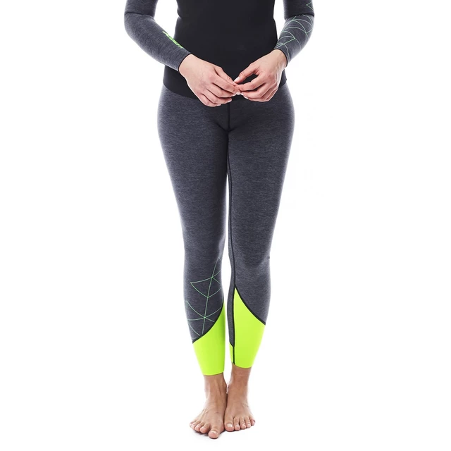 Damskie dwustronne neoprenowe legginsy Jobe Reversible 2w1 - Szaro-zielony