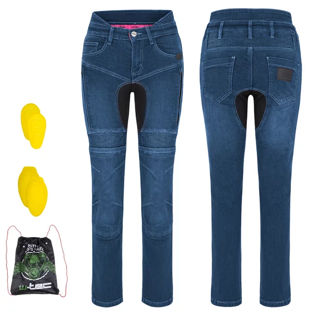 Dámské moto jeansy W-TEC Biterilla Eva Lady - modrá