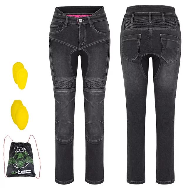 Dámské moto jeansy W-TEC Biterilla Eva Lady - černá