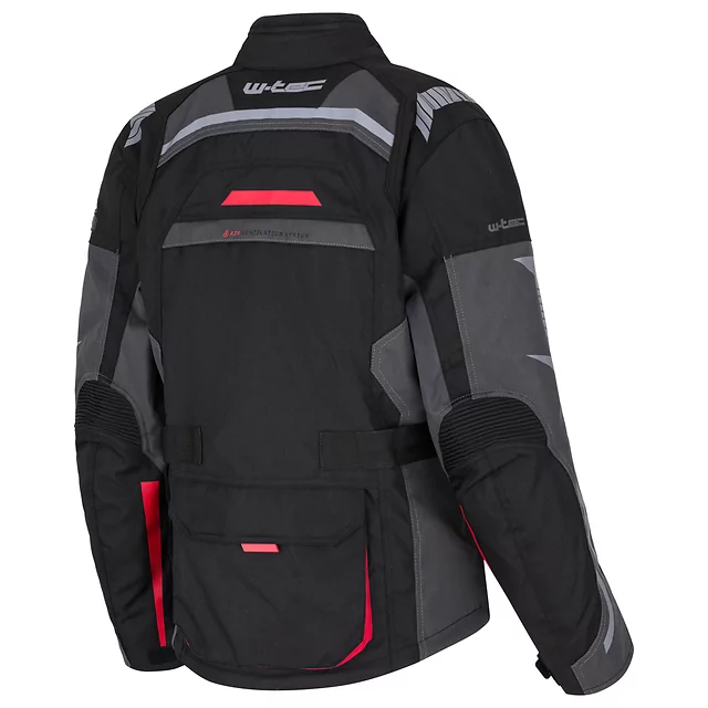 Dámská moto bunda W-TEC Radana - černo-šedo-červená