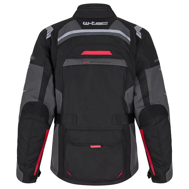 Dámská moto bunda W-TEC Radana - černo-šedo-červená