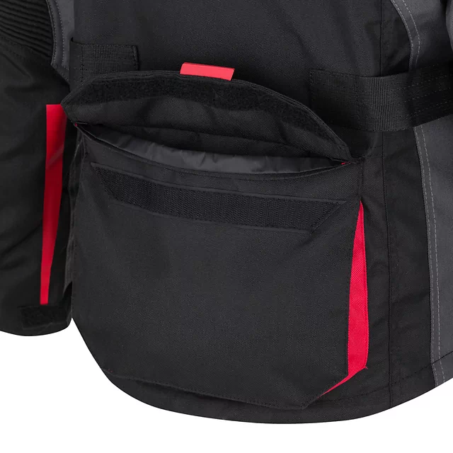 Dámská moto bunda W-TEC Radana - černo-šedo-červená