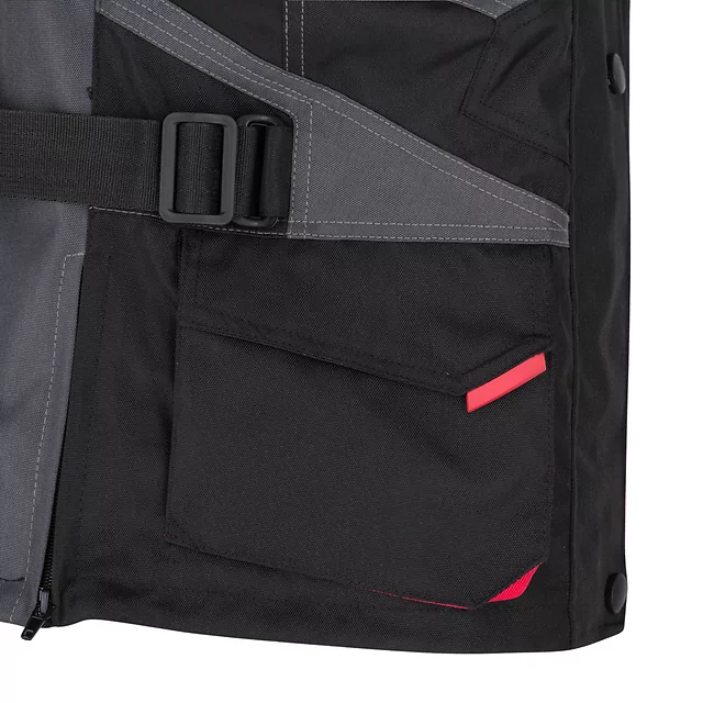 Dámská moto bunda W-TEC Radana - černo-šedo-červená