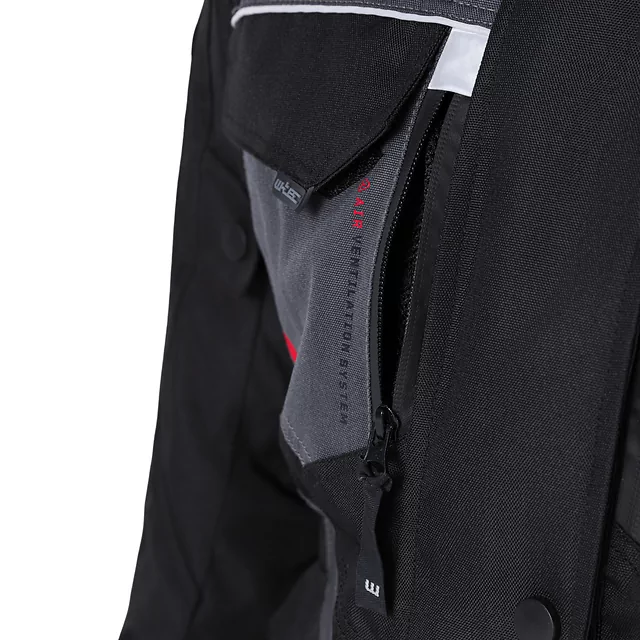 Dámská moto bunda W-TEC Radana - černo-šedo-červená
