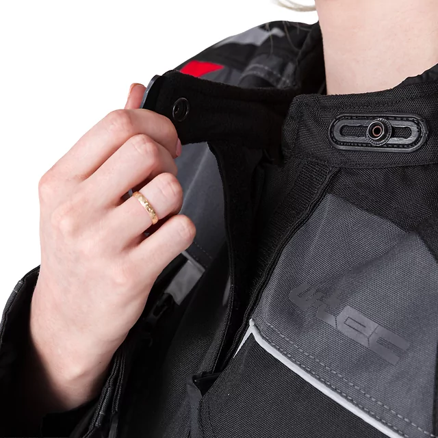 Dámská moto bunda W-TEC Radana - černo-šedo-červená