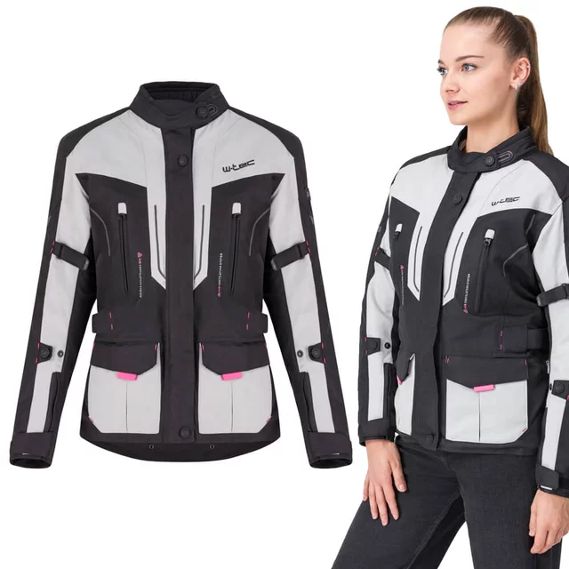 Dámská moto bunda W-TEC Xenia CE - černo-šedá - černo-šedá