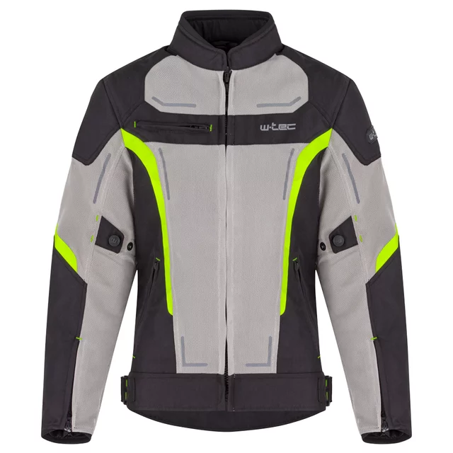 Letní dámská moto bunda W-TEC Mirelia - černo-šedo-růžová