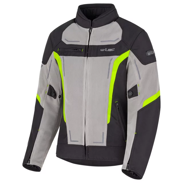 Letní dámská moto bunda W-TEC Mirelia - černo-šedo-růžová
