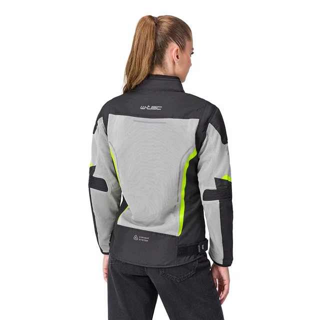 Letní dámská moto bunda W-TEC Mirelia - černo-šedo-růžová