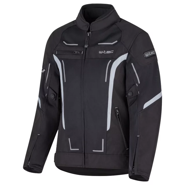 Letní dámská moto bunda W-TEC Mirelia - černo-šedo-růžová