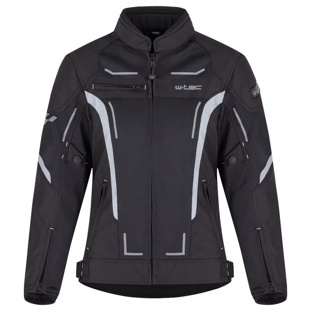 Letní dámská moto bunda W-TEC Mirelia - černo-šedo-růžová
