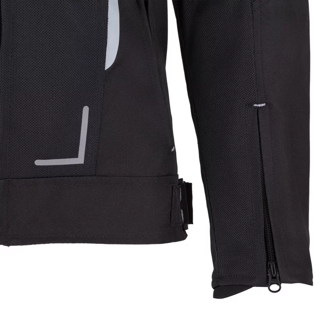 Letní dámská moto bunda W-TEC Mirelia - černo-šedo-růžová