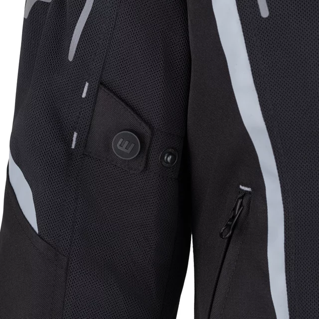 Letní dámská moto bunda W-TEC Mirelia - černo-šedo-růžová