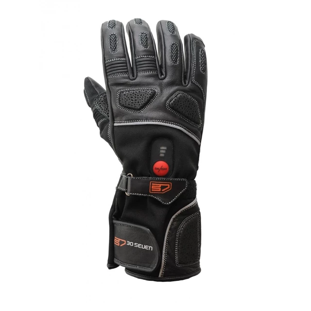 Heated Moto Gloves 30 SEVEN - Black - Black