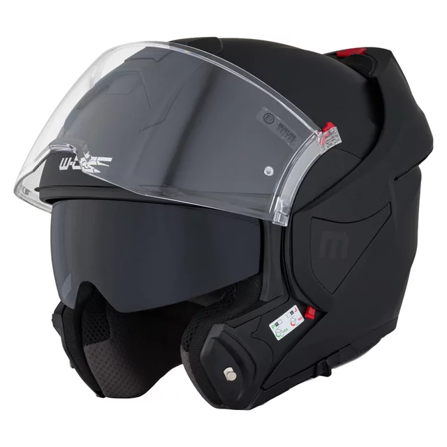 Překlopná moto přilba W-TEC Sabron P/J - White
