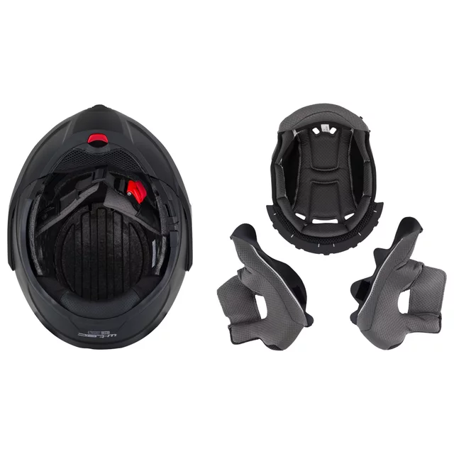 Překlopná moto přilba W-TEC Sabron P/J - Pearl White