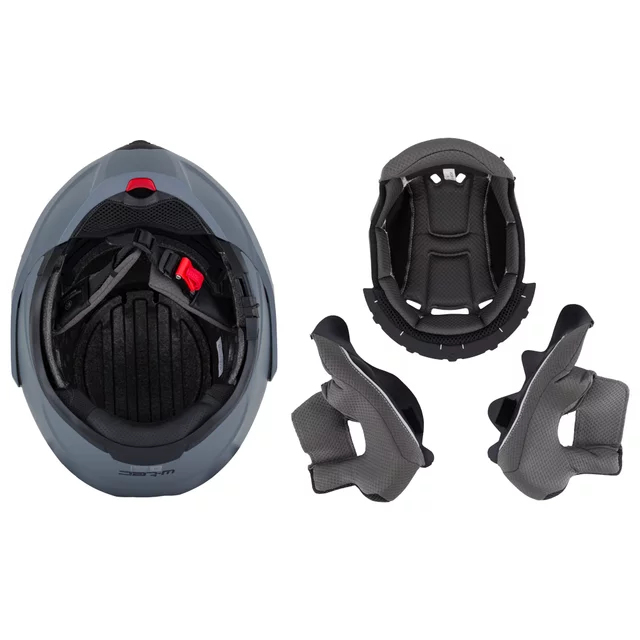 Překlopná moto přilba W-TEC Sabron P/J - Pearl White