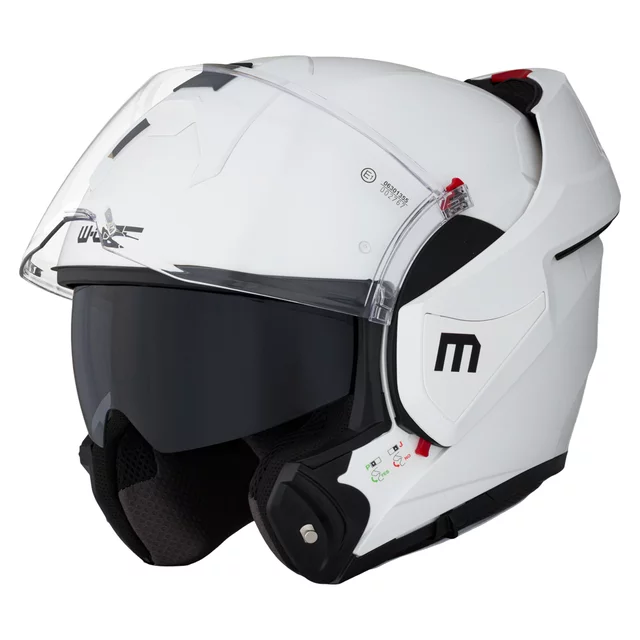 Překlopná moto přilba W-TEC Sabron P/J - White