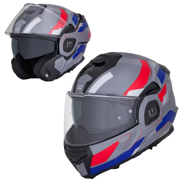 Překlopná moto přilba W-TEC Zoroz P/J - Glossy Tricolor