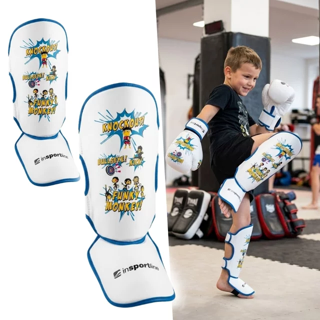 Dětské chrániče holení inSPORTline Shinzox - bílá