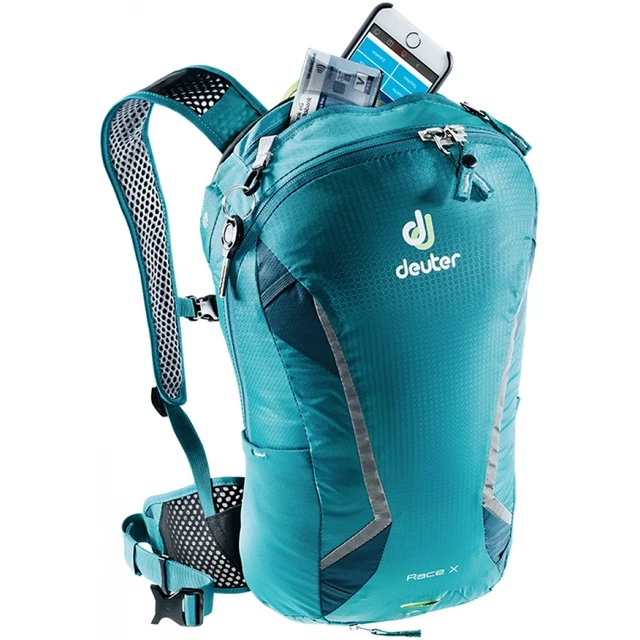 Cyklistický batoh DEUTER Race X 12 - petrol-arctic