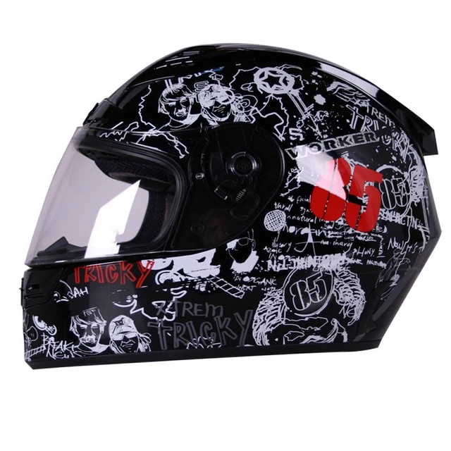 V192 Motorcycle Helmet - Mask - Black