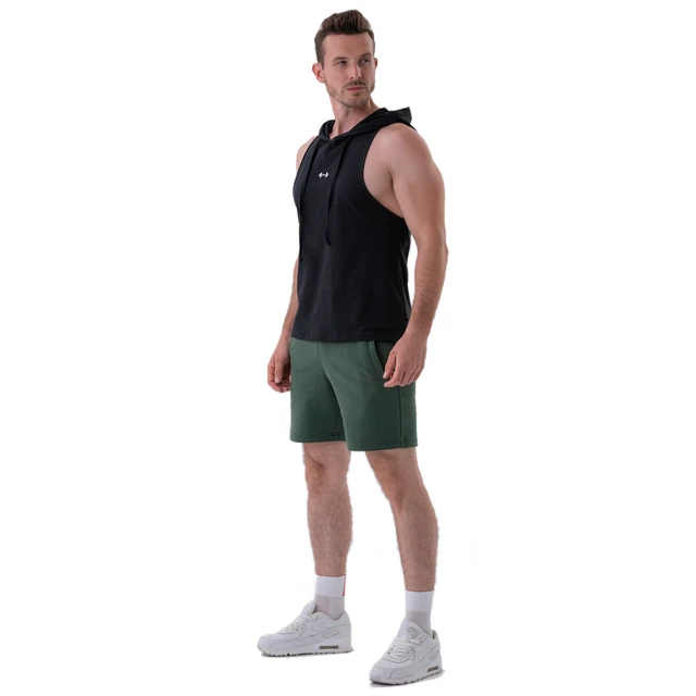 Pánske fitness tielko s kapucňou Nebbia 323 - Light Grey