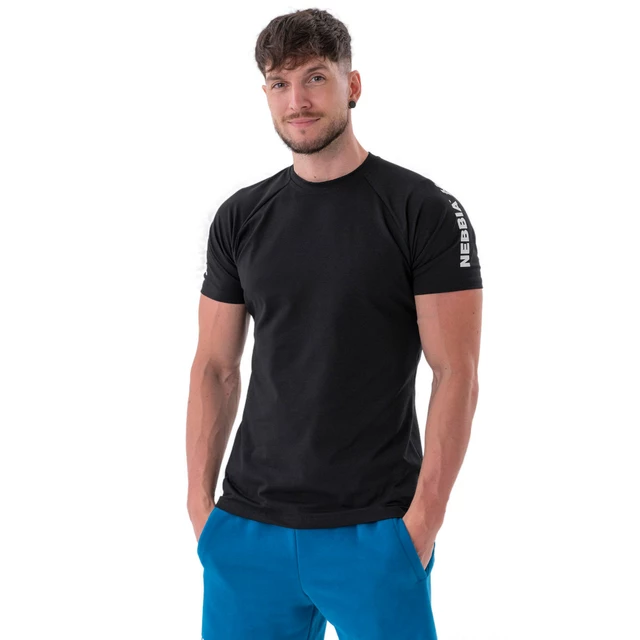 Men’s Sports T-Shirt Nebbia “Essentials” 326 - Light Grey - Black
